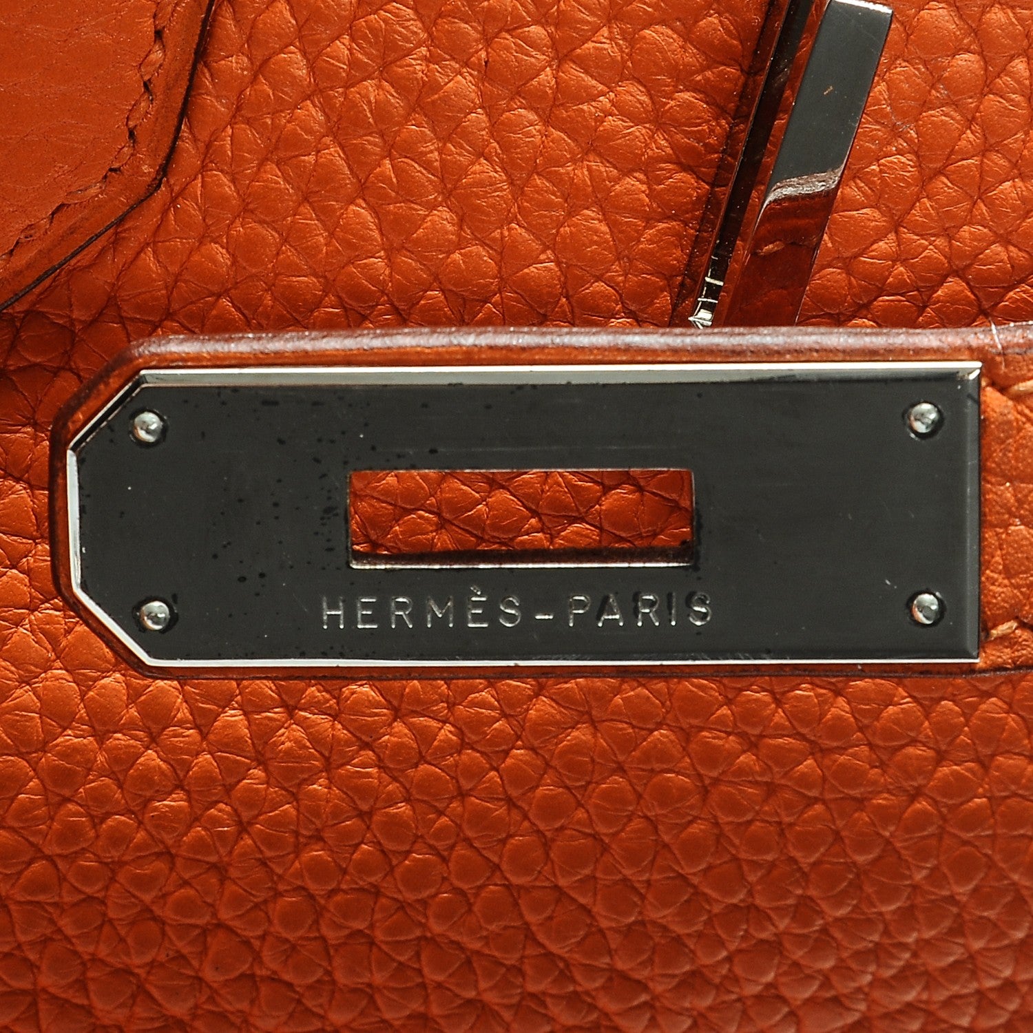 Hermes Taurillon Clemence Birkin 35 Orange 15 of 30