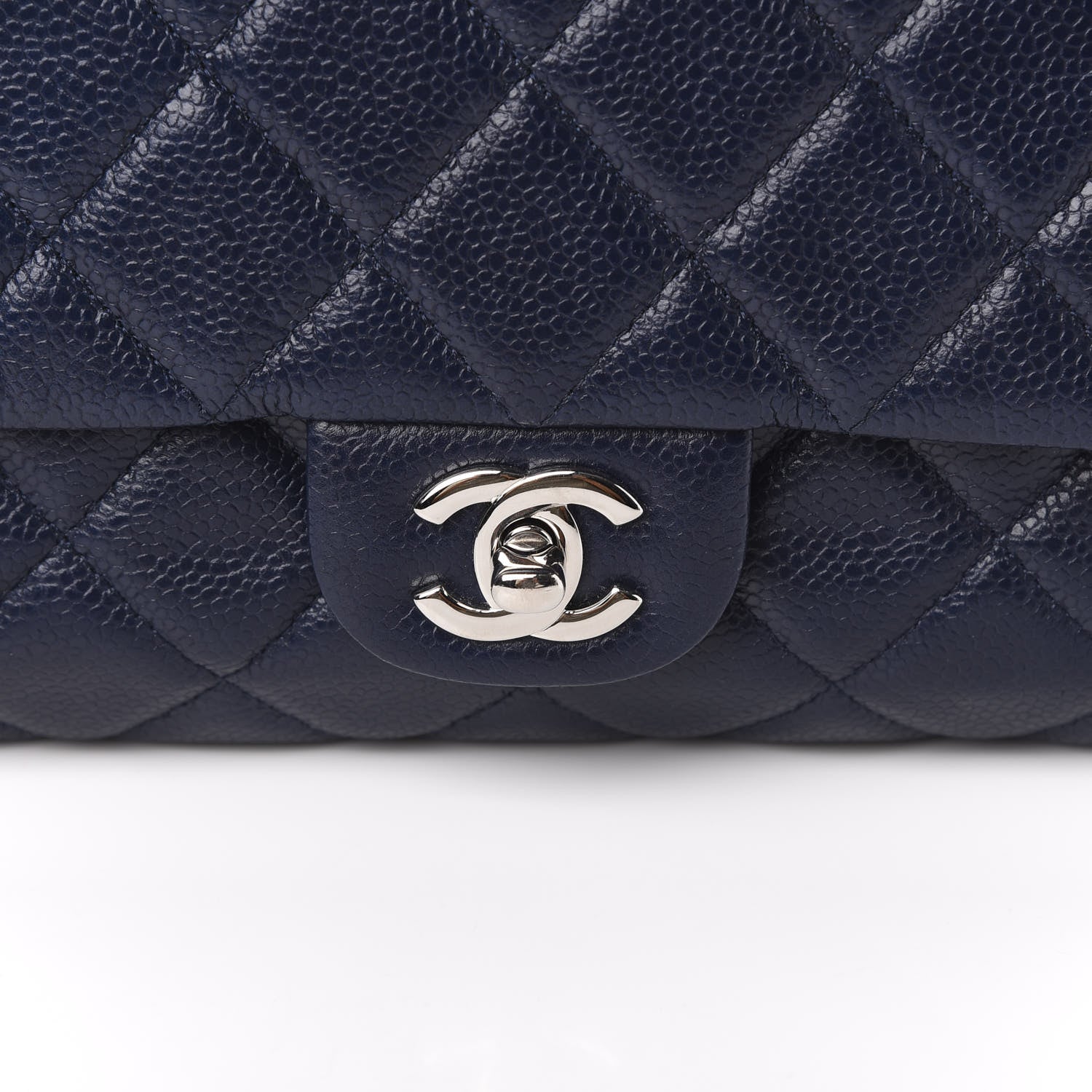 Chanel Caviar Quilted Clutch With Chain Flap Blue 11 of 11