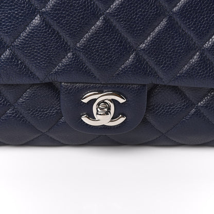 Chanel Caviar Quilted Clutch With Chain Flap Blue 11 of 11