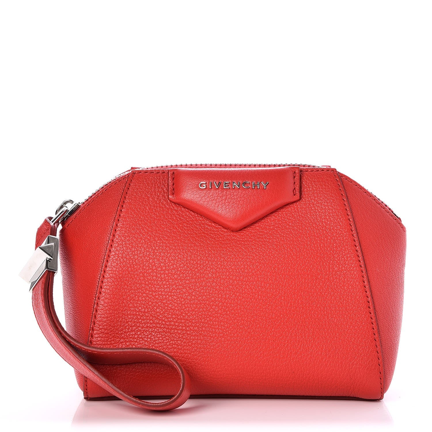 Givenchy Sugar Goatskin Small Antigona Beauty Wristlet Red 1 of 7