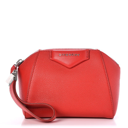 Givenchy Sugar Goatskin Small Antigona Beauty Wristlet Red 1 of 7