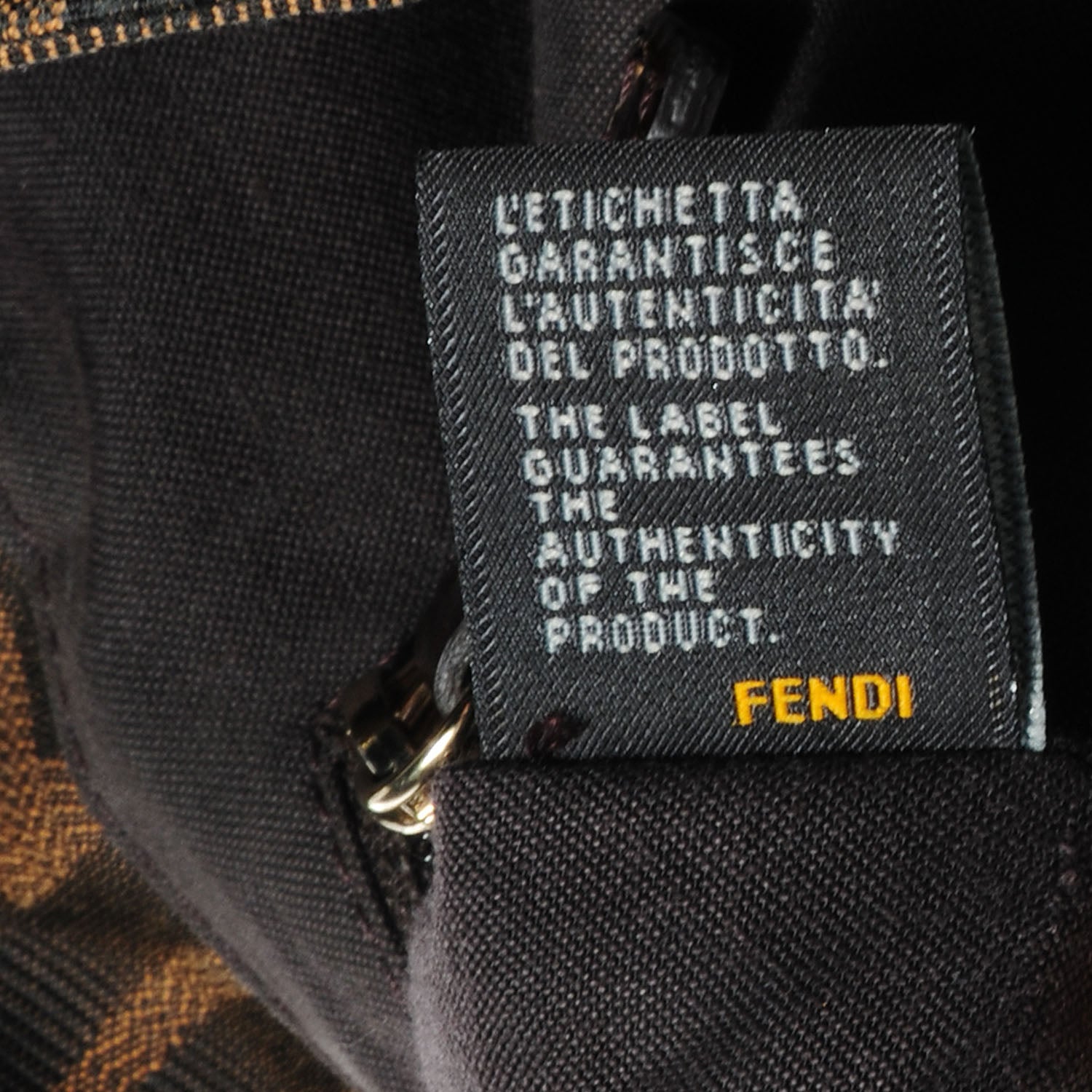 Fendi Zucca Patent Mia Shoulder Flap Tobacco 9 of 9