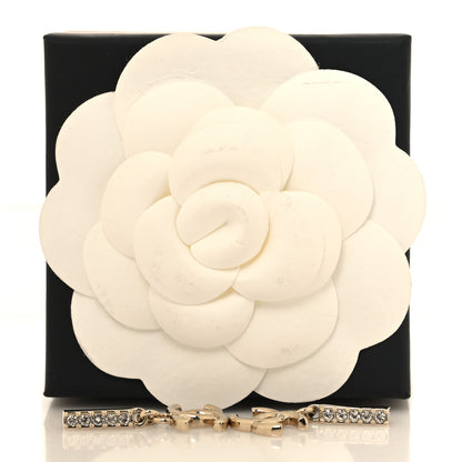 Chanel Crystal CC Drop Earrings Gold 5 of 5