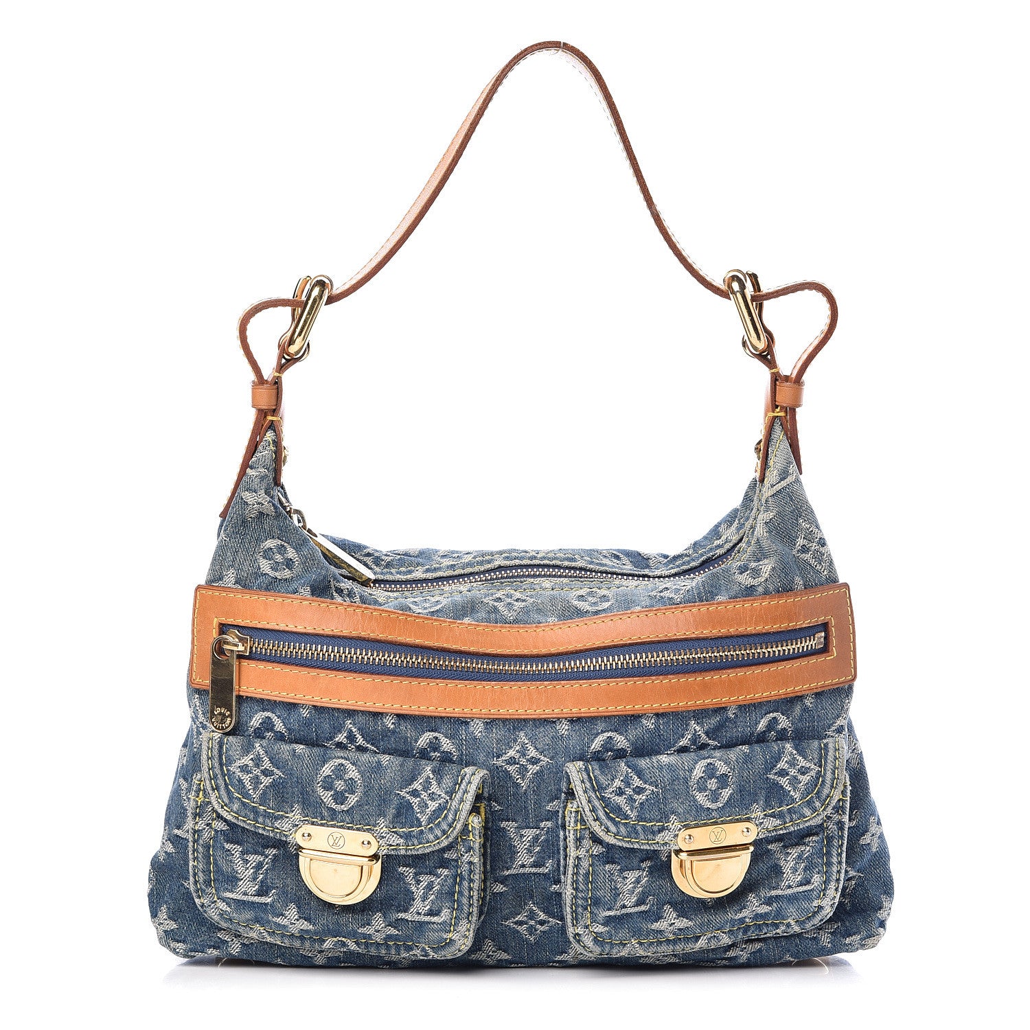 Louis Vuitton Monogram Denim Baggy PM Blue 1 of 11