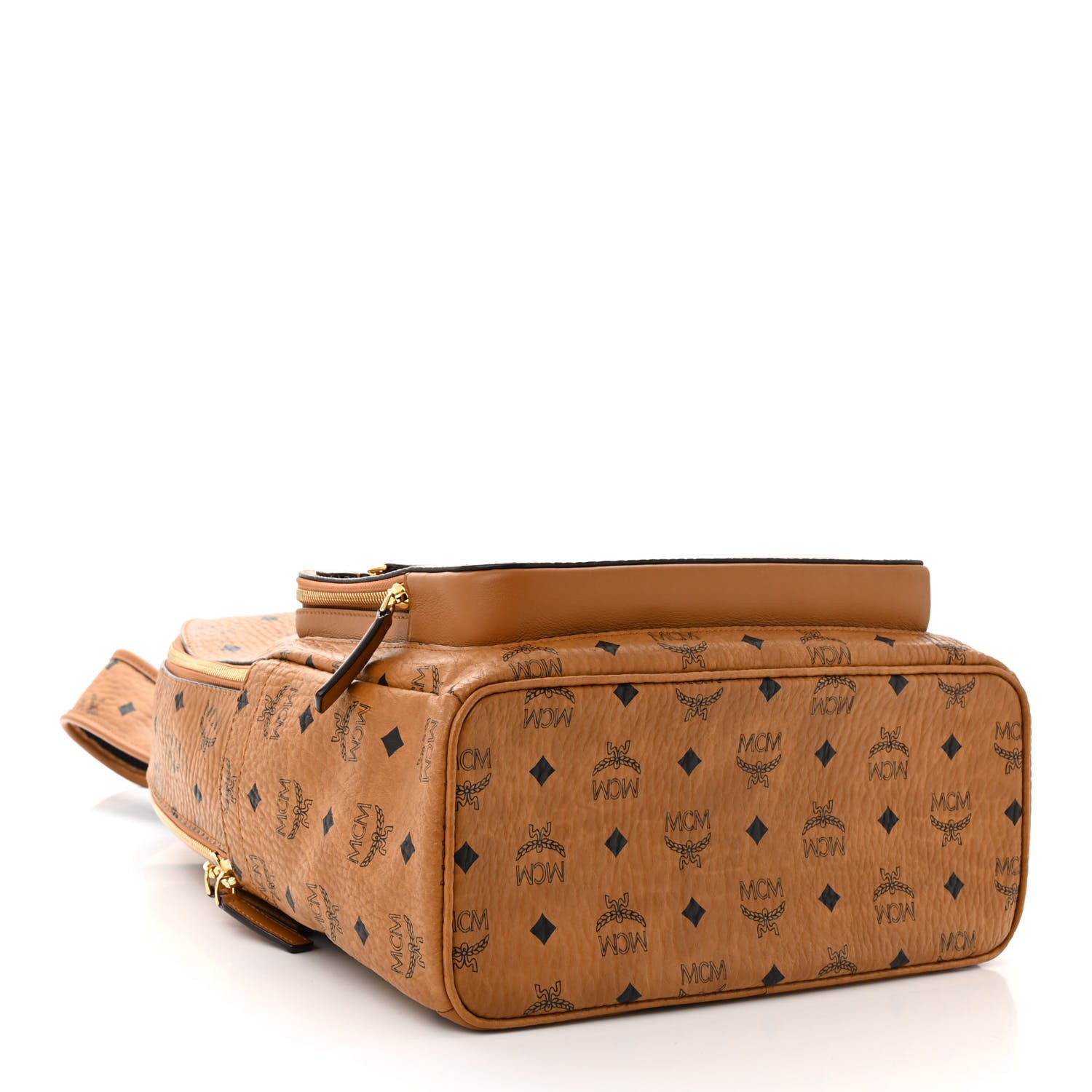 MCM Visetos Medium Stark Backpack Cognac 4 of 10