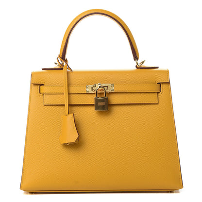 Hermes Epsom Kelly Sellier 25 Jaune Ambre 1 of 41