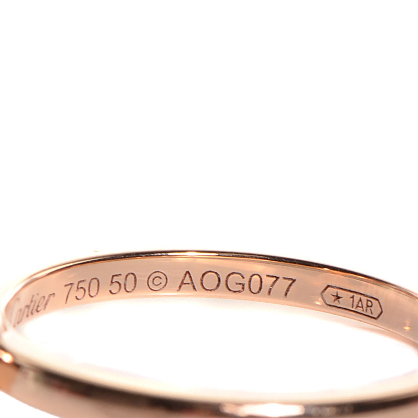 18K Pink Gold Diamond D'Amour Heart Ring 50 5.25