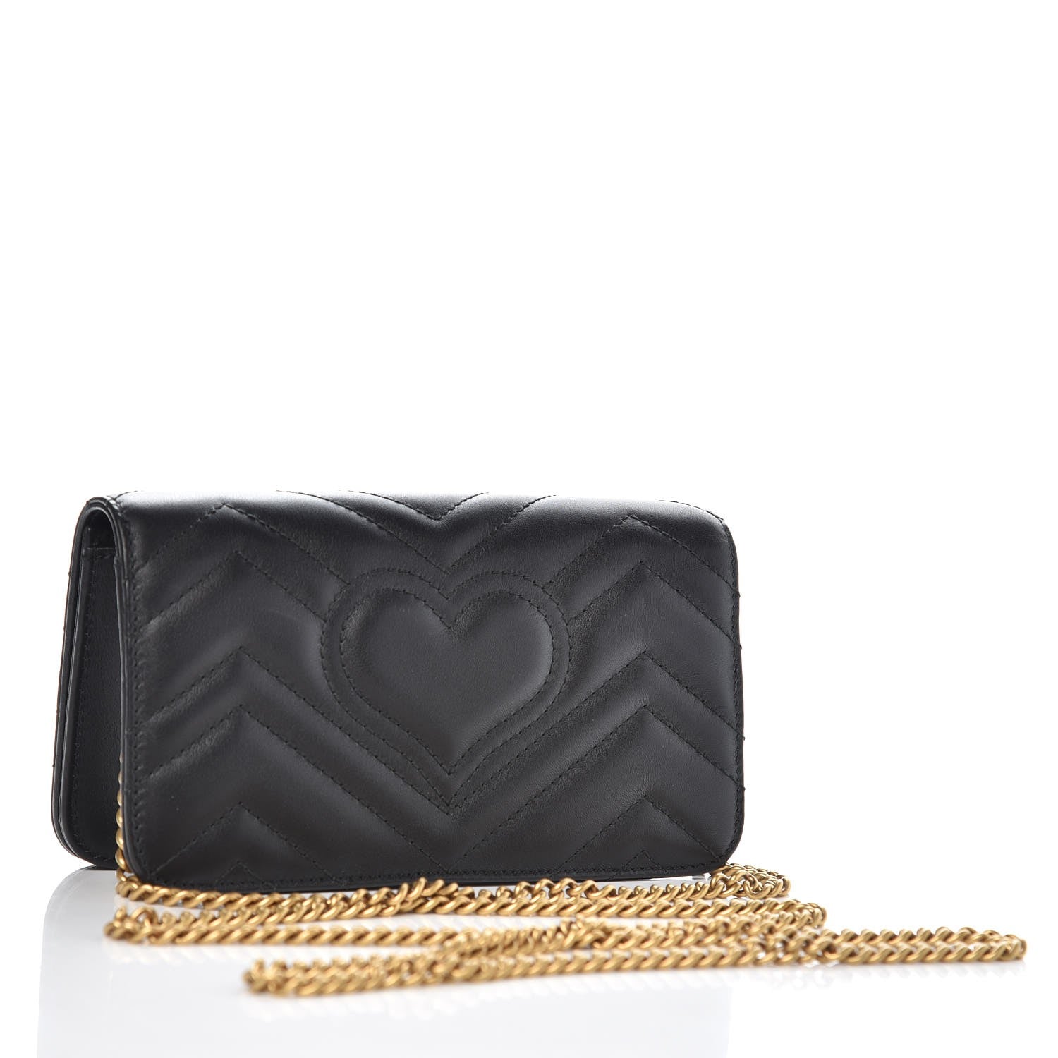 Gucci Calfskin Matelasse GG Marmont Mini Bag Black 3 of 7