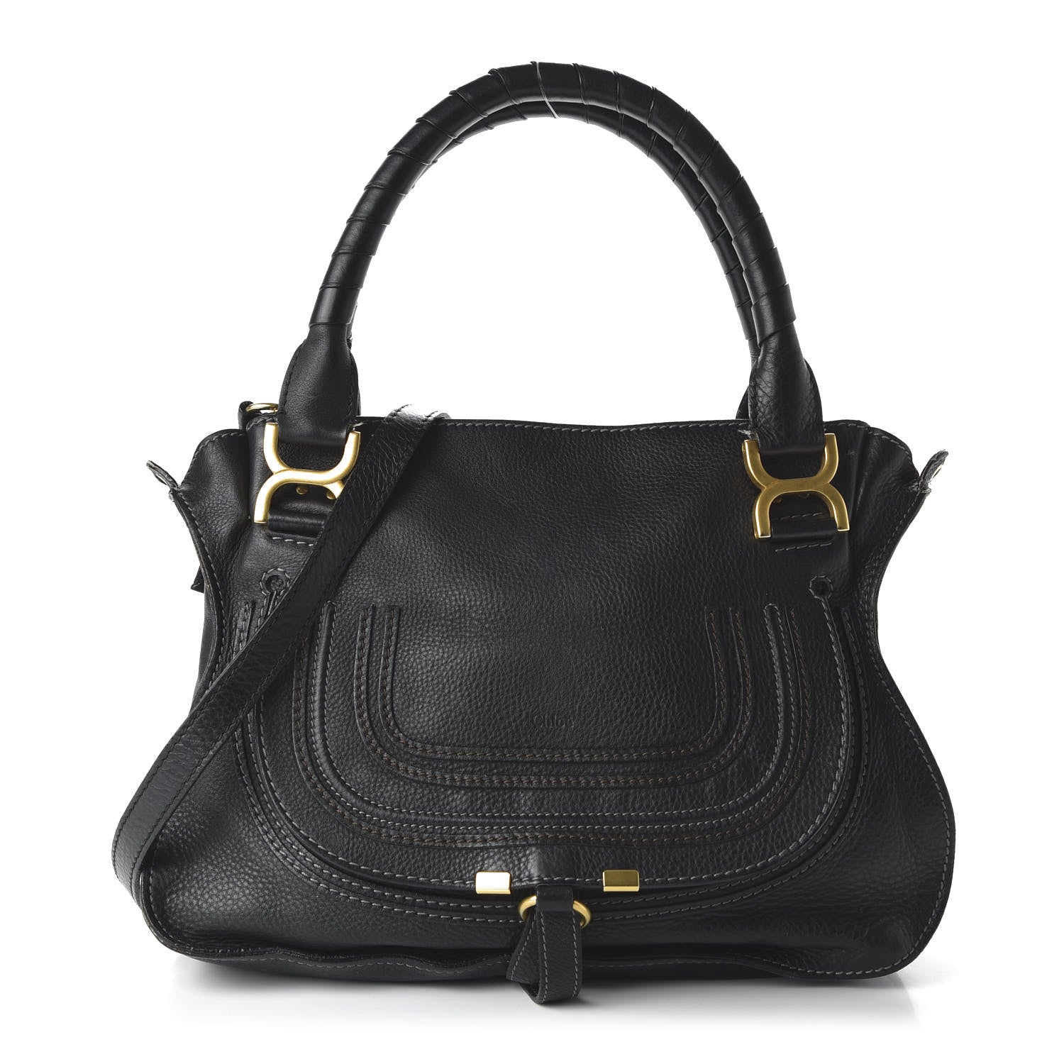 Chloe Calfskin Medium Marcie Satchel Black 1 of 10