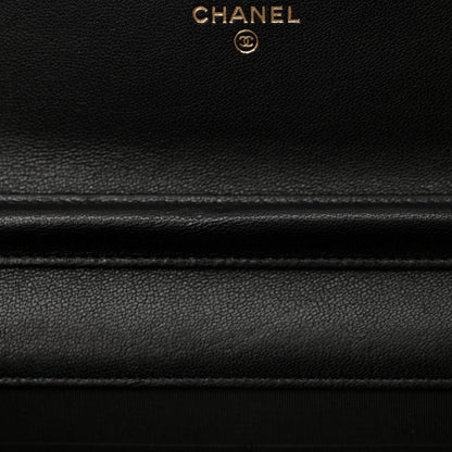 Chanel Lambskin Quilted Infinity Wallet On Chain WOC Black 14 of 14
