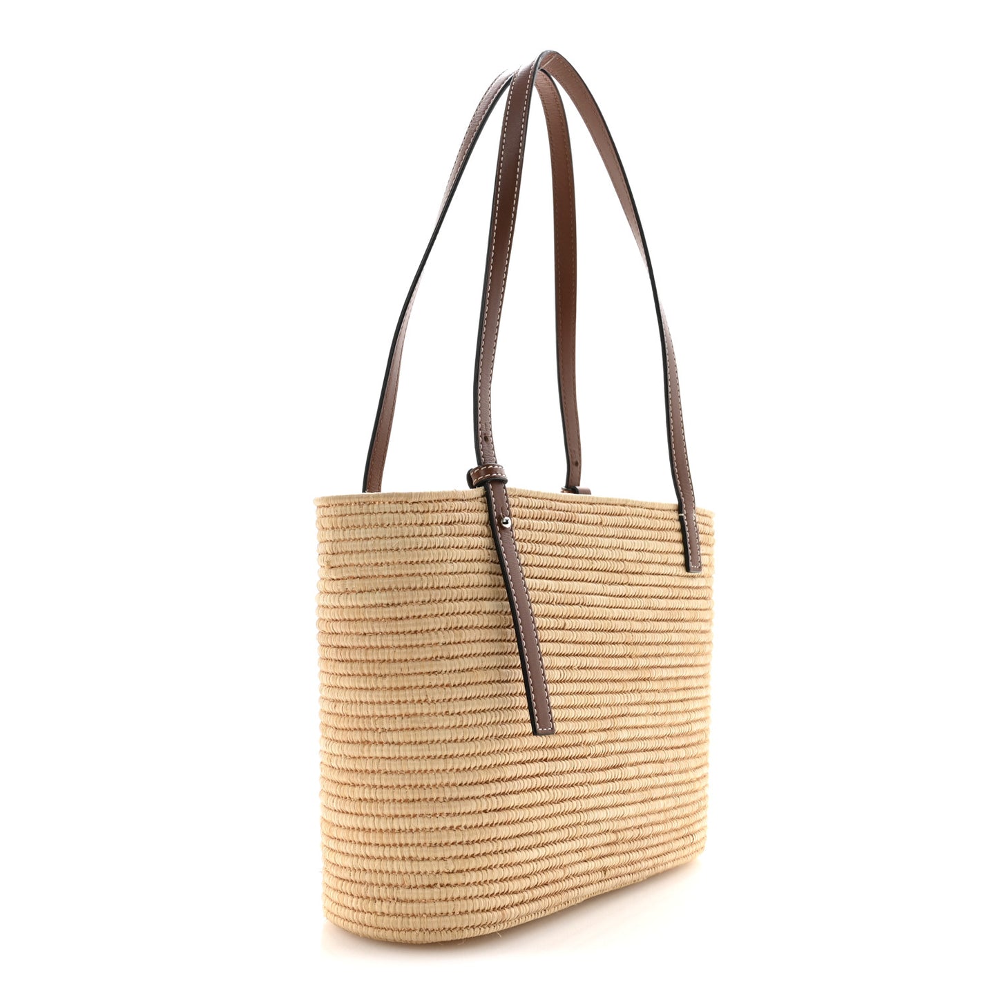 Raffia Small Square Basket Tote Bag Natural Tan