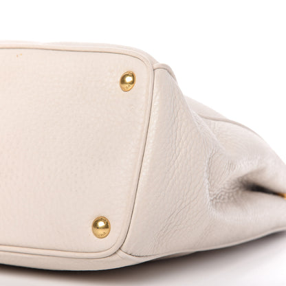 Prada Vitello Daino Large Double Zip Tote Talco 7 of 11