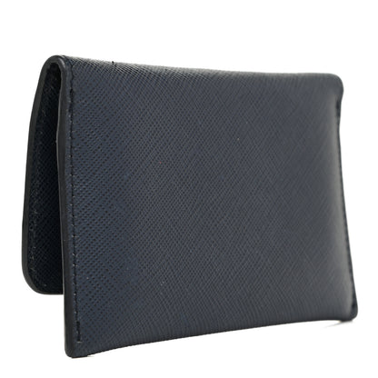 Prada Saffiano Metal Flap Wallet Baltico 3 of 11