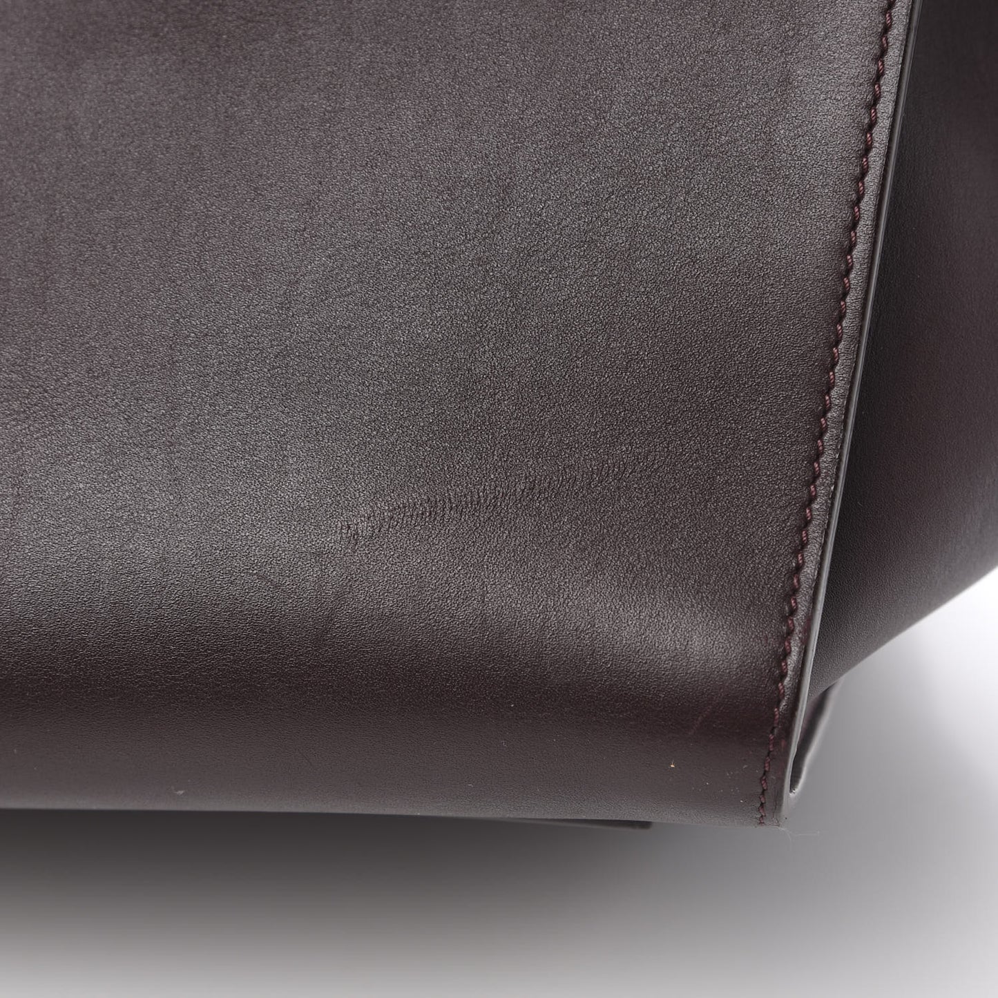 Smooth Calfskin Large Bi-Color Tie Knot Tote Black Burgundy