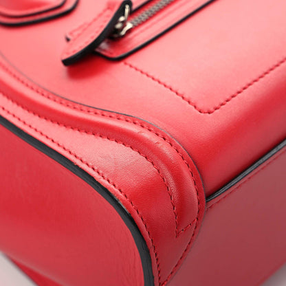 Celine Smooth Calfskin Nano Luggage Red 8 of 18