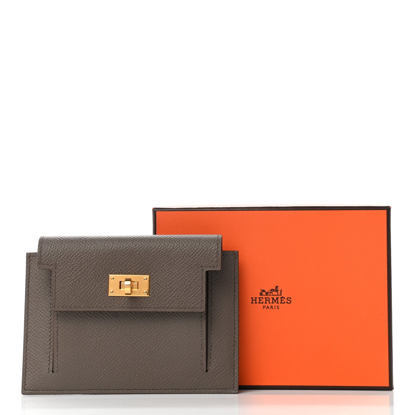 Epsom Kelly Pocket Compact Wallet Etain