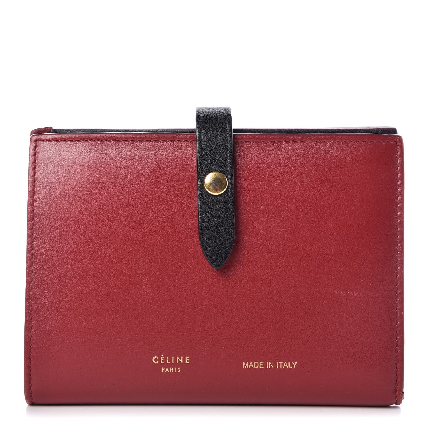 Celine Smooth Calfskin Medium Multifunction Strap Wallet Coquelicot 1 of 12