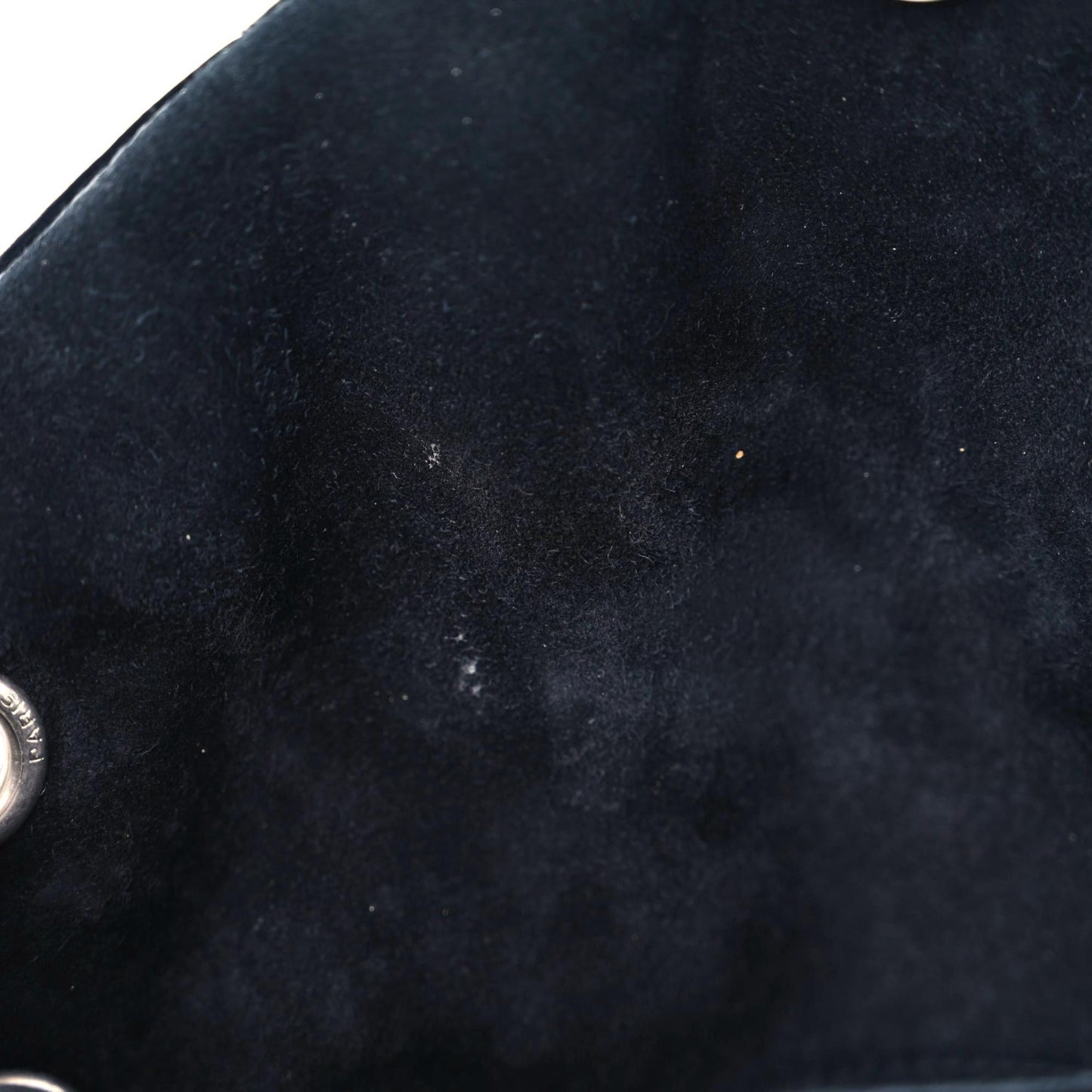 Patent Lambskin Quilted Medium Loulou Puffer Monogram Chain Satchel Black