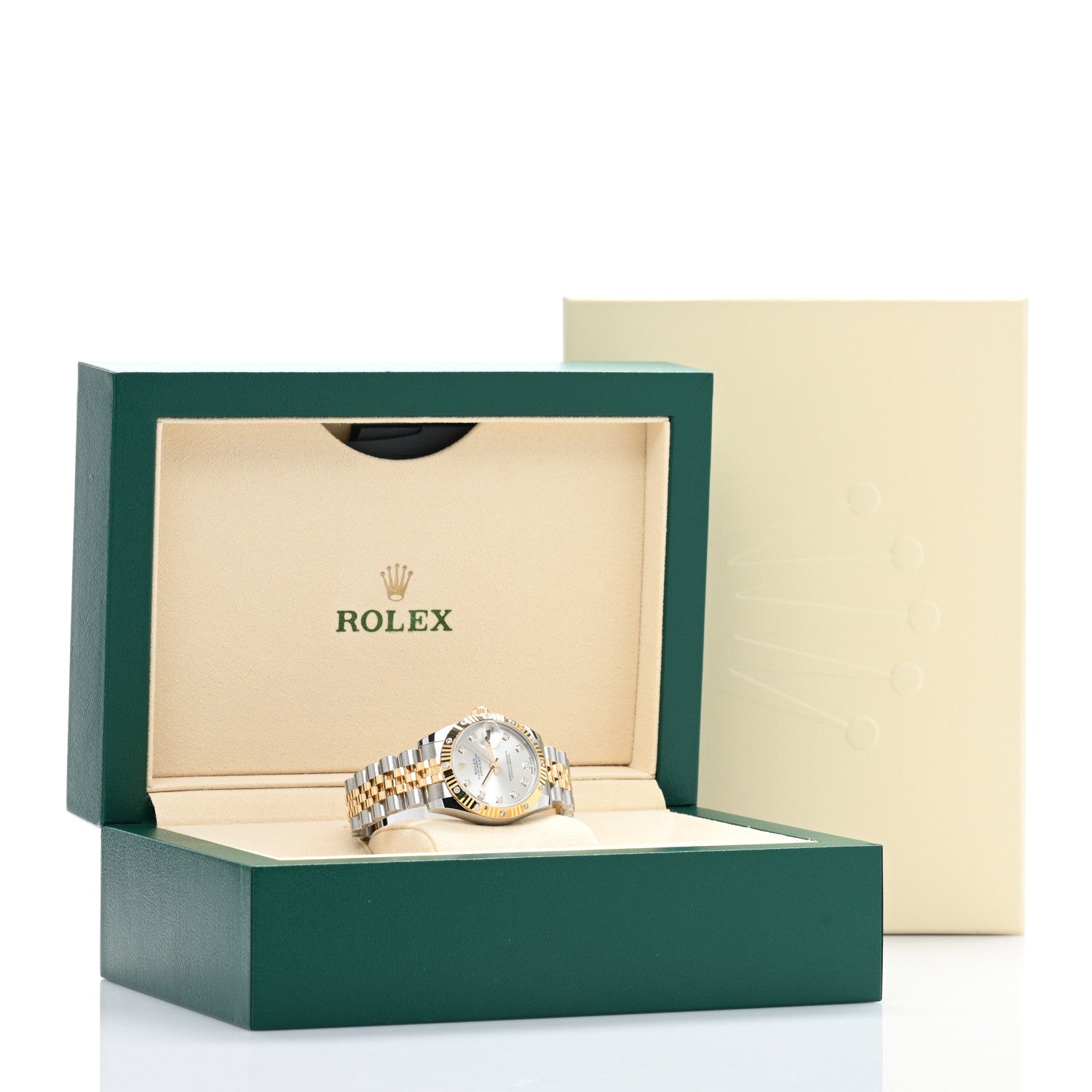 Rolex Stainless Steel 18K Yellow Gold Diamond 31mm Oyster Perpetual Datejust Watch Silver 178313 5 of 5