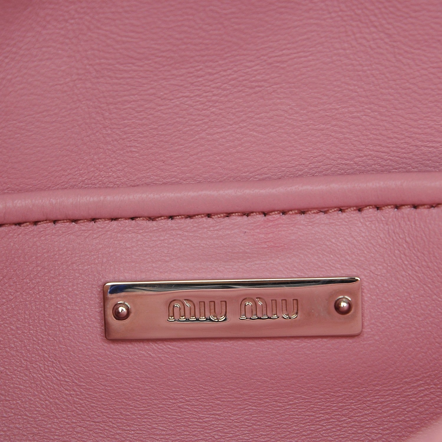 Miu Miu Nappa Matelasse Swarovski Crystal Tote Rosa 7 of 8