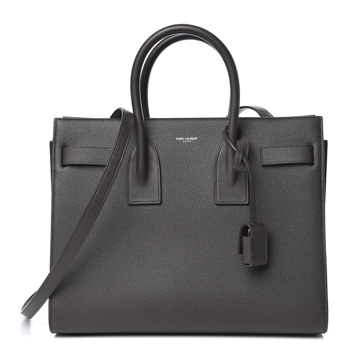 Grained Calfskin Small Sac De Jour Coal