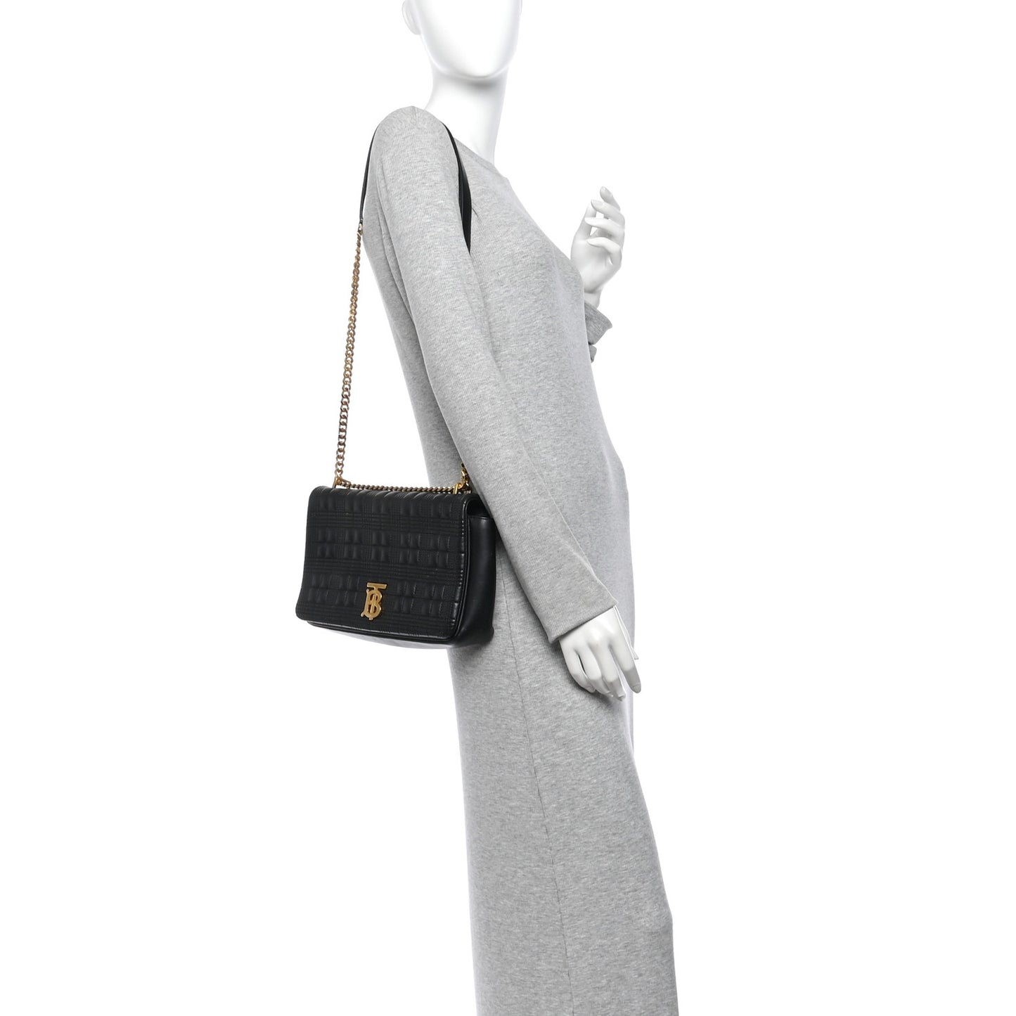 Lambskin Quilted Medium Lola Bag Black