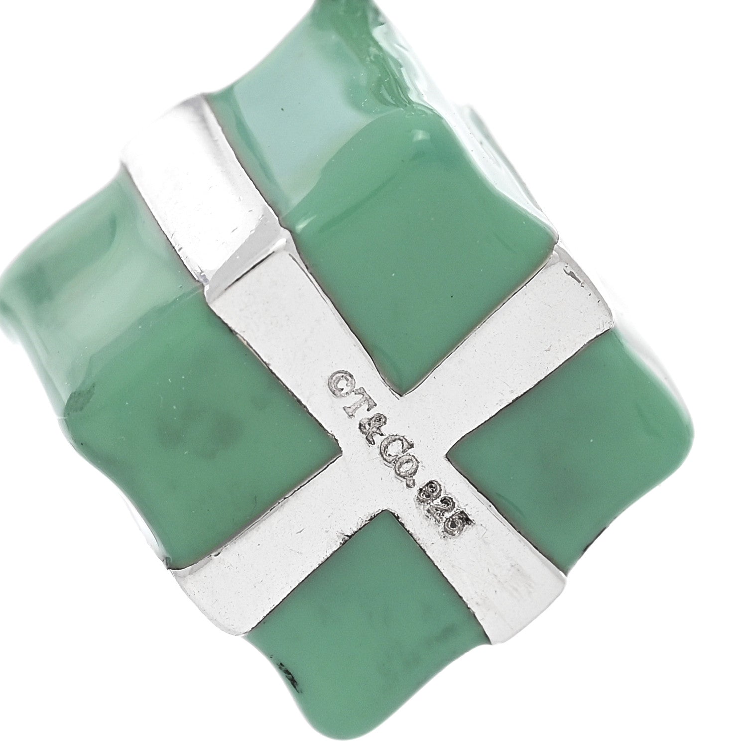 Tiffany Sterling Silver Enamel Gift Box Charm Blue 4 of 4