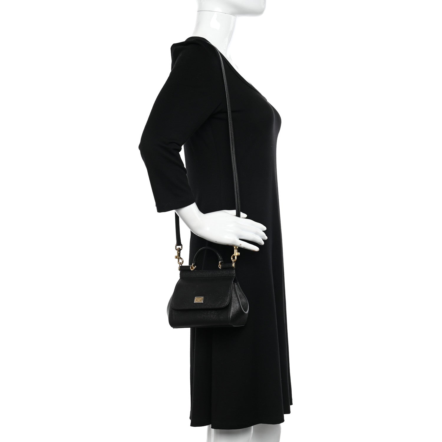 Dolce & Gabbana Dauphine Mini Miss Sicily Satchel Black 2 of 9