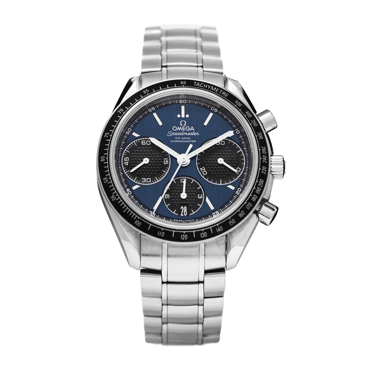 Omega Stainless Steel 40mm Speedmaster Racing Co-Axial Chronograph Automatic Watch Blue 326.30.40.50.03.001 1 of 4