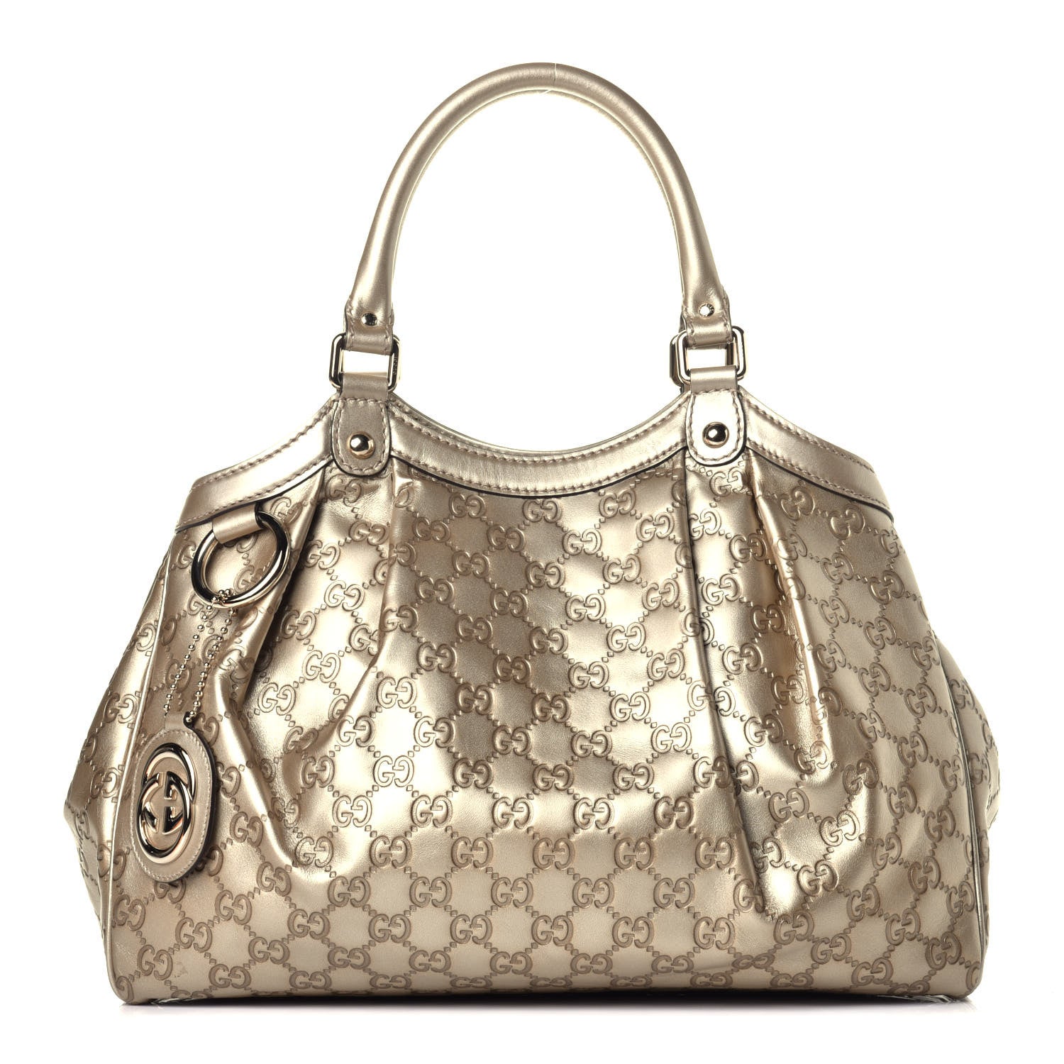 Gucci Guccissima Medium Sukey Tote Champagne 1 of 9