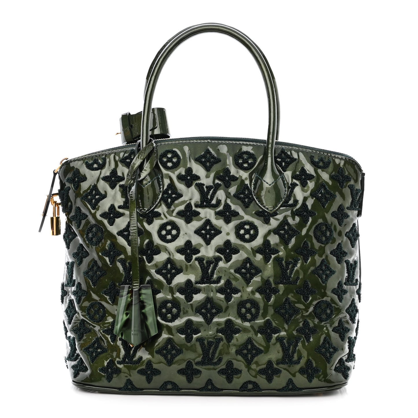 Patent Lambskin Fascination Lockit Vert Fonce