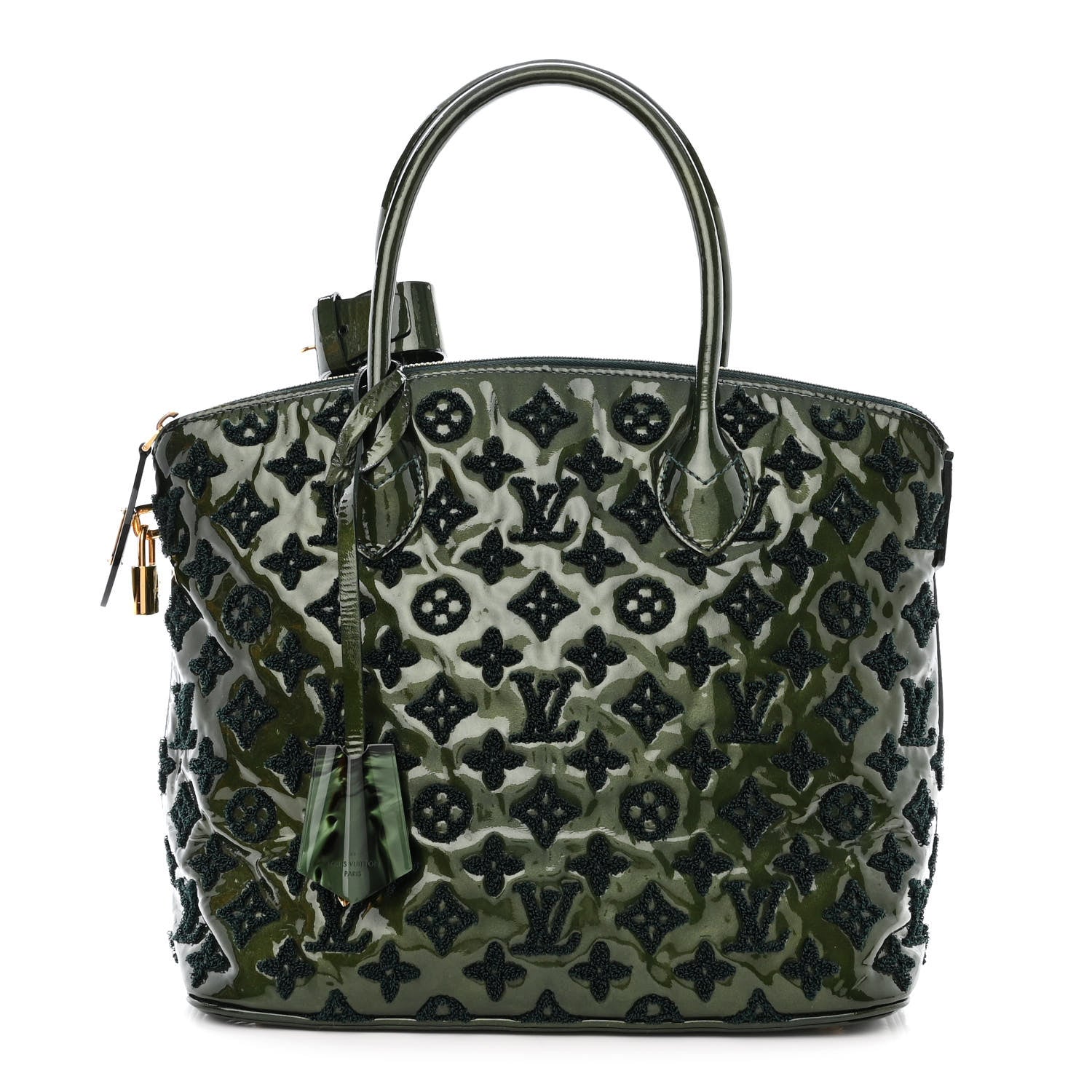 Louis Vuitton Patent Lambskin Fascination Lockit Vert Fonce 1 of 9