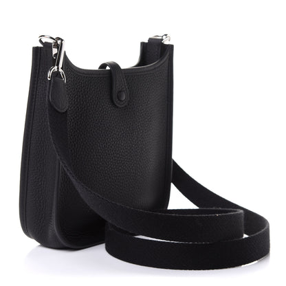 Hermes Taurillon Clemence Evelyne TPM Black 3 of 9