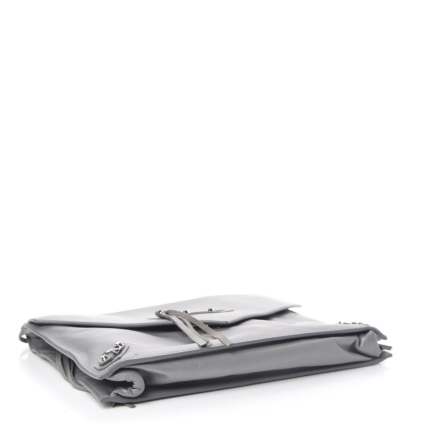 Veau Papier Sight Clutch Gris Metal