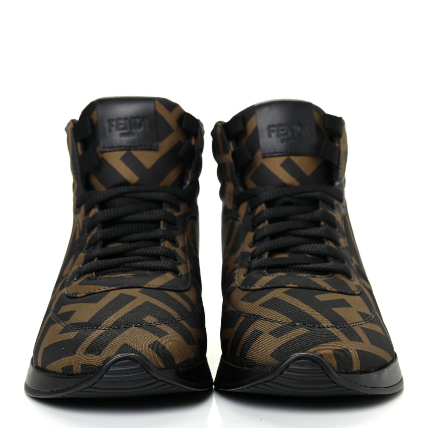 Nylon FF Reloaded High Top Sneakers 35 Tobacco Black