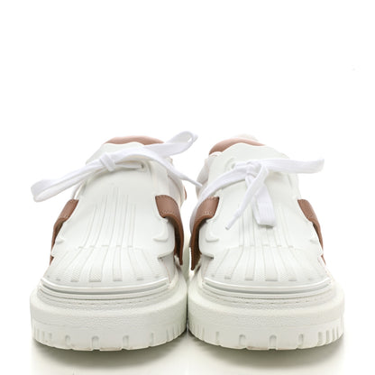 Christian Dior Calfskin Bi-Color Dior-ID Platform Sneakers 39.5 White Nude 2 of 9
