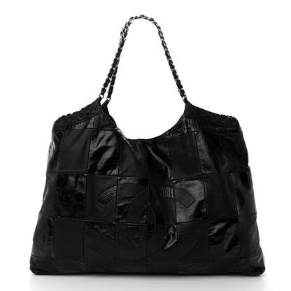 Chanel Patent Patchwork Brooklyn Tote Black 1 of 14