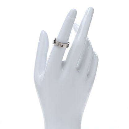 Cartier 18K White Gold 5.5mm LOVE Ring 53 6.5 2 of 5