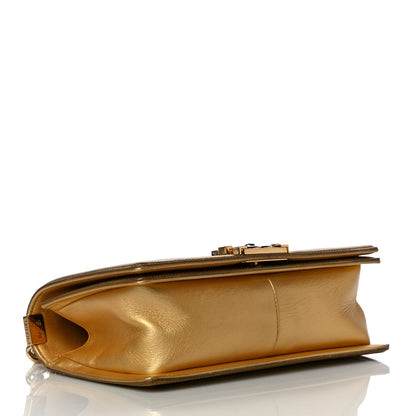 Chanel Metallic Patent Calfskin Quilted Medium Boy Flap Gold 4 of 26