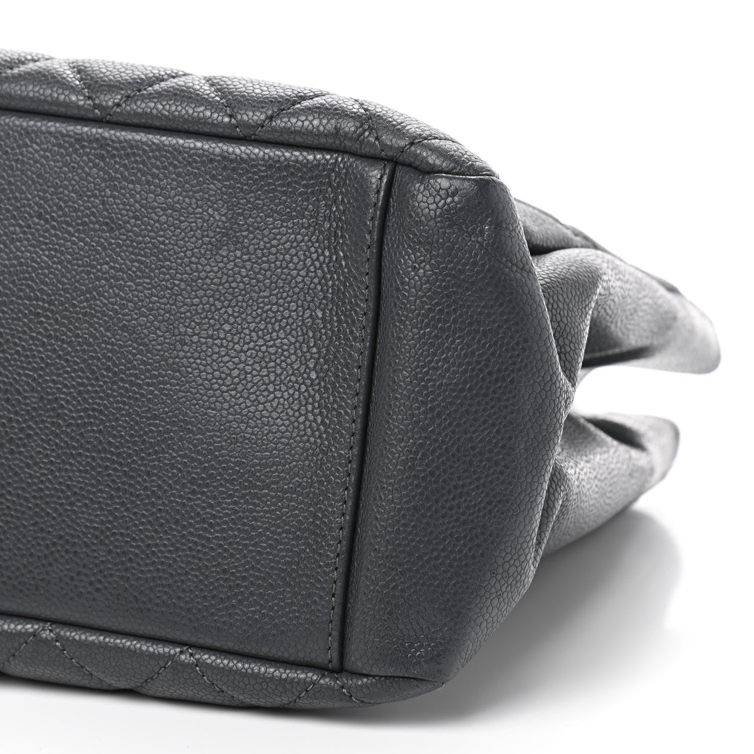 Chanel Caviar Quilted Grand Shopping Tote GST Dark Grey 6 of 8