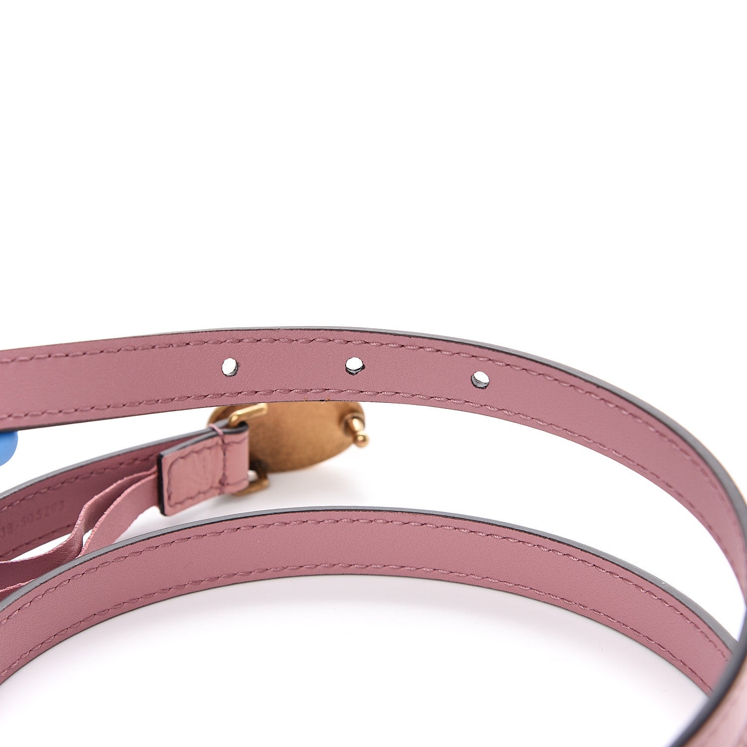 Gucci Skipper Calfskin Enamel Bee 15mm Belt 95 38 Carmine Rose 3 of 4