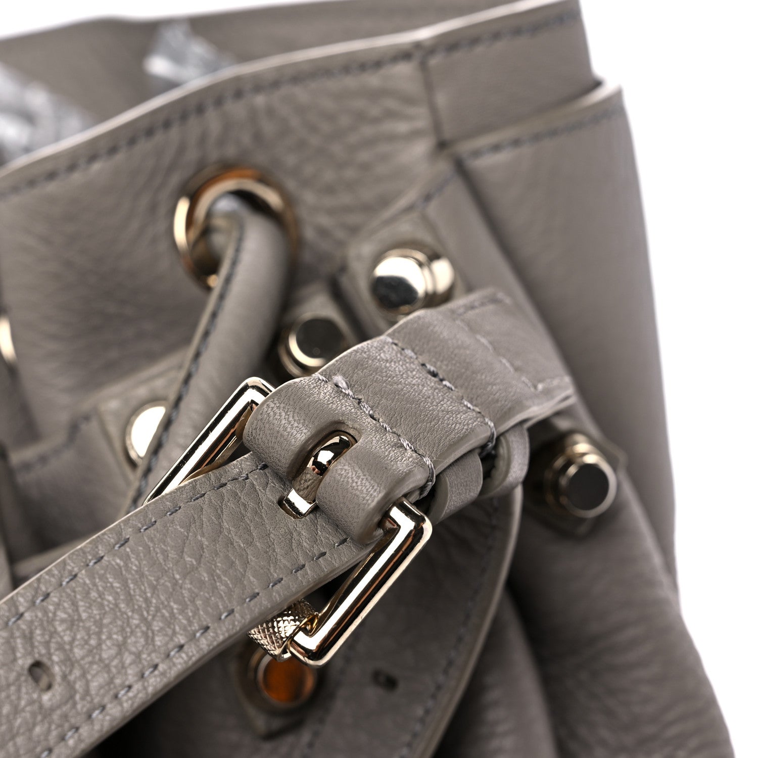 Alexander Wang Pebbled Lambskin Diego Bucket Bag Taupe 10 of 10