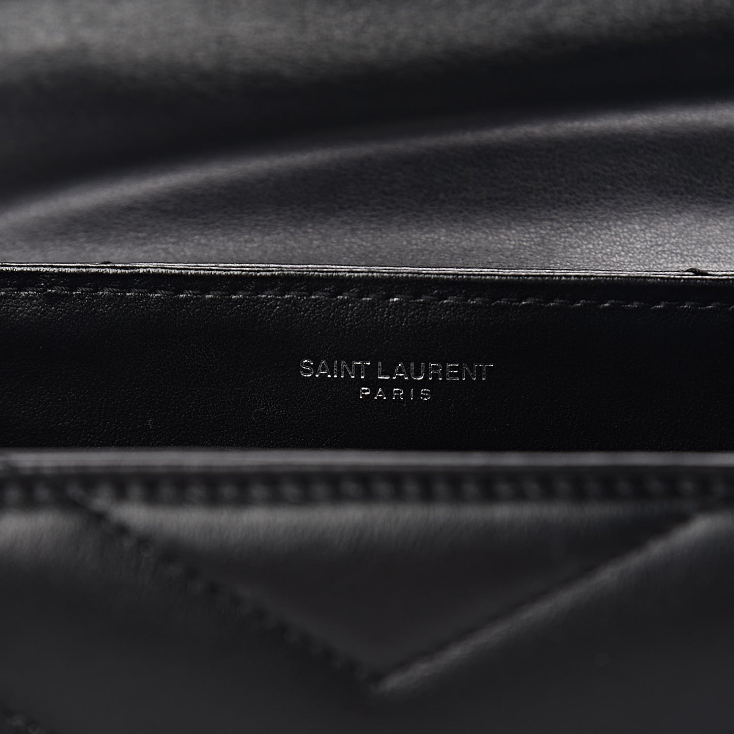 Calfskin Y Quilted Monogram Toy Loulou Crossbody Bag Black