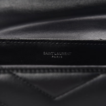 Saint Laurent Calfskin Y Quilted Monogram Toy Loulou Crossbody Bag Black 6 of 12