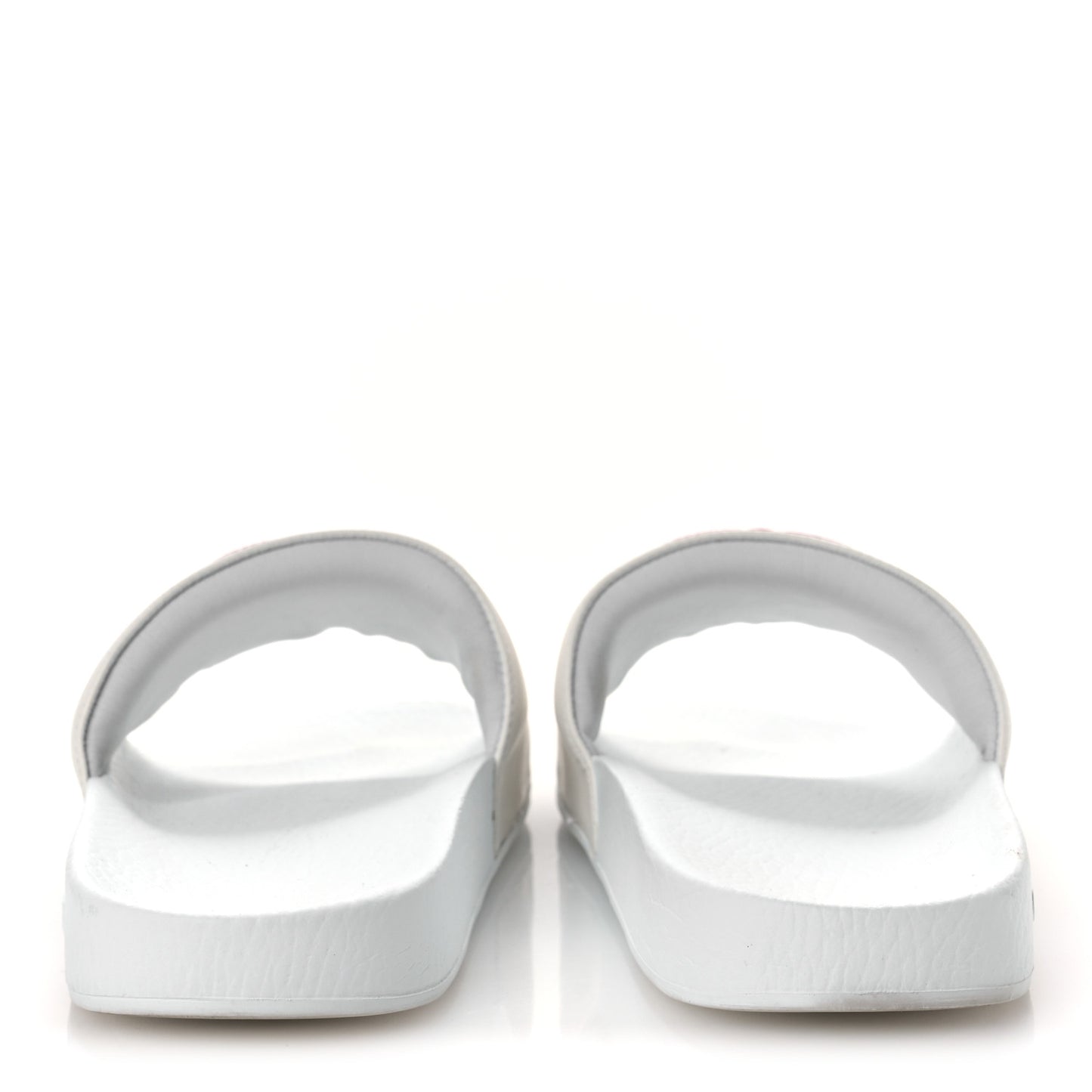 Nappa Miro Soft Calfskin Interlocking G Mens Slide Sandals 6 White Hibiscus Red