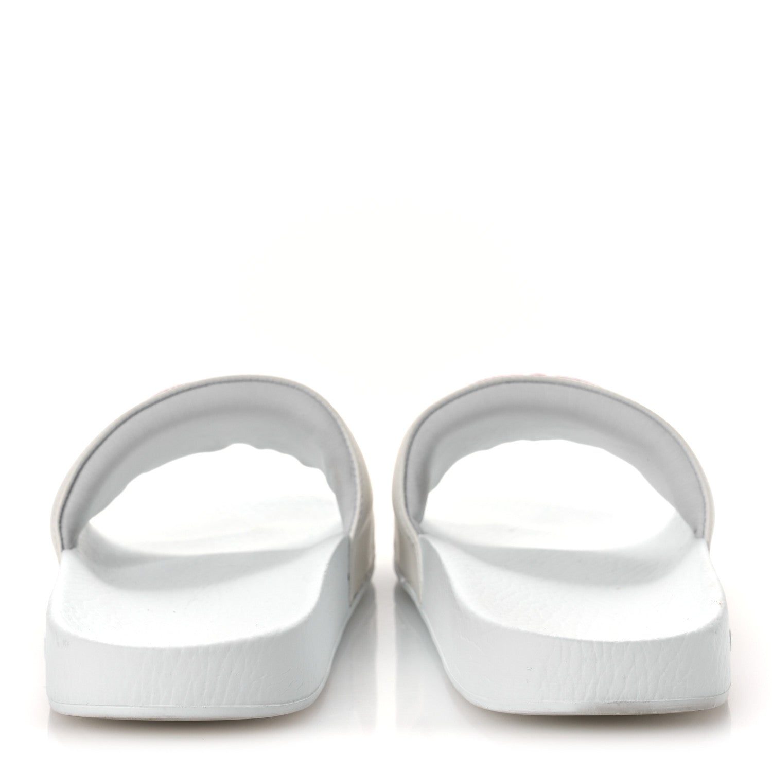 Gucci Nappa Miro Soft Calfskin Interlocking G Mens Slide Sandals 6 White Hibiscus Red 6 of 12