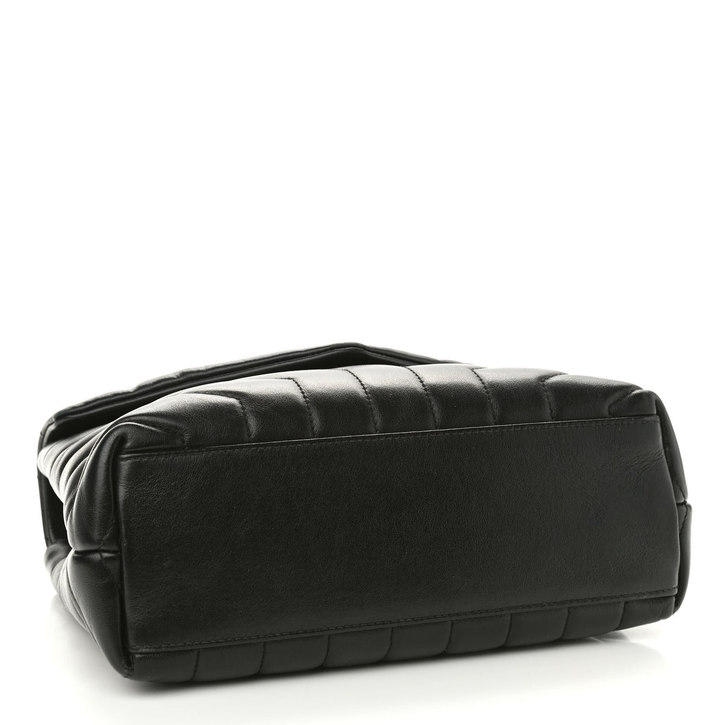 Calfskin Y Quilted Monogram Small Loulou Chain Satchel Black