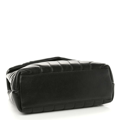 Saint Laurent Calfskin Y Quilted Monogram Small Loulou Chain Satchel Black 4 of 10
