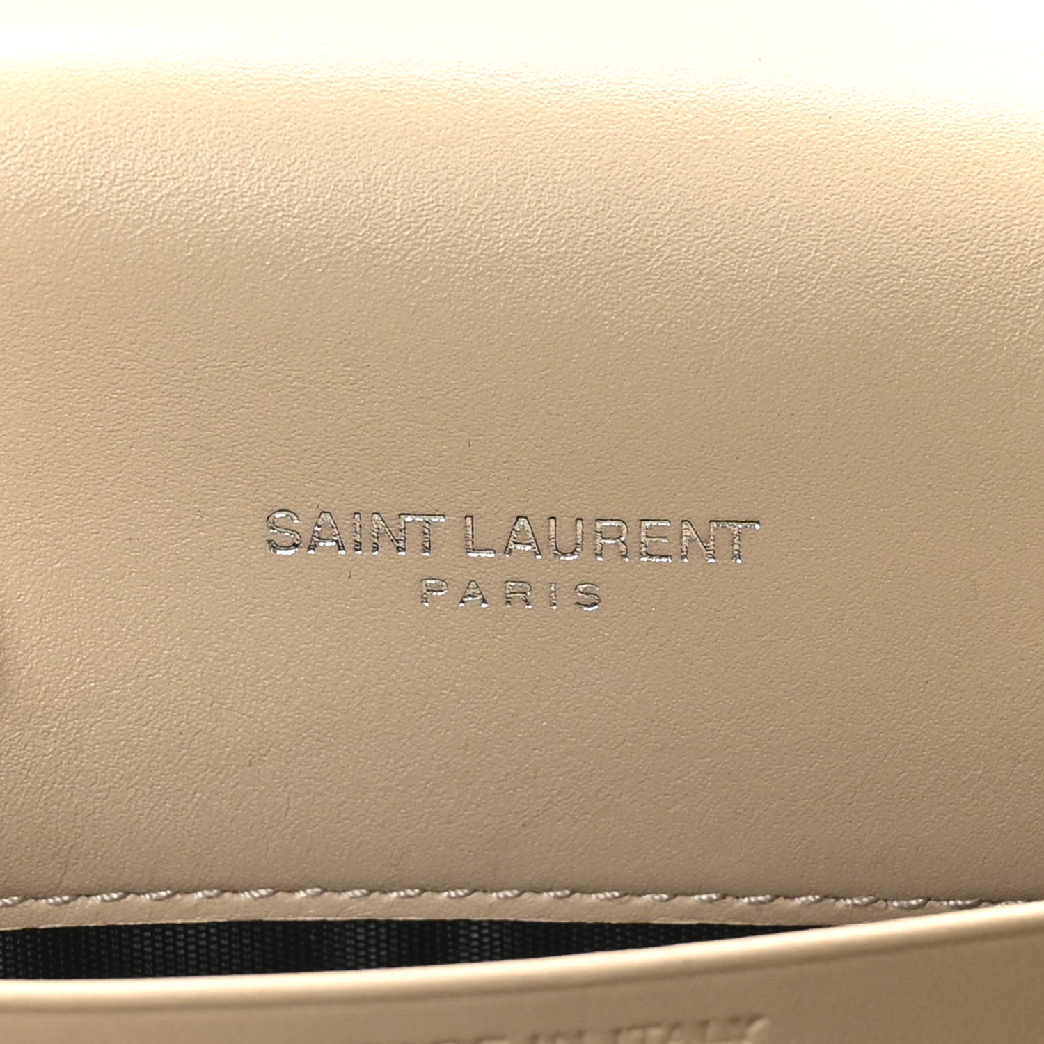 Saint Laurent Smooth Calfskin Classic Monogram Kate Tassel Chain Wallet Nude Powder 6 of 11