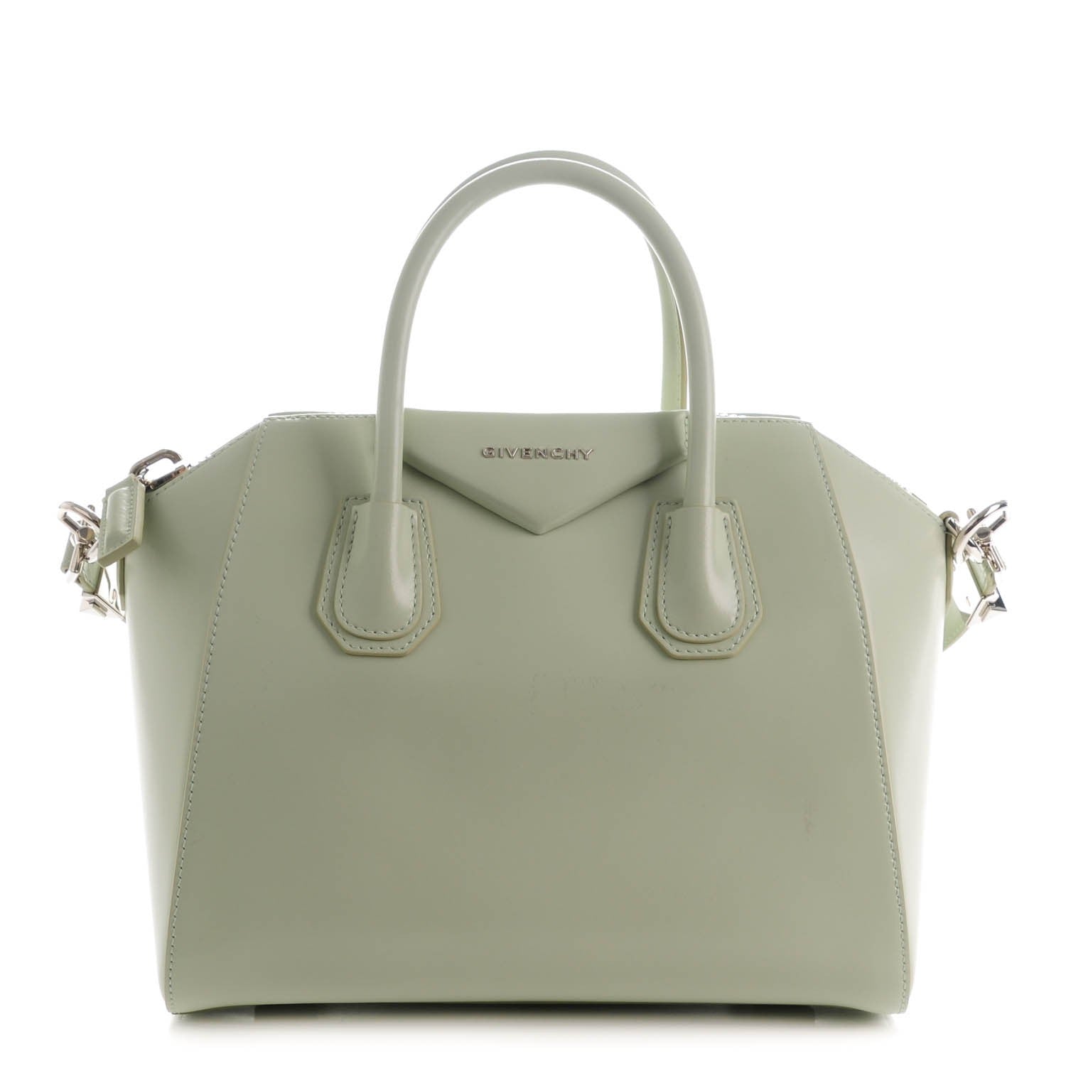 Givenchy Shiny Lord Calfskin Small Antigona Aqua Green 1 of 8